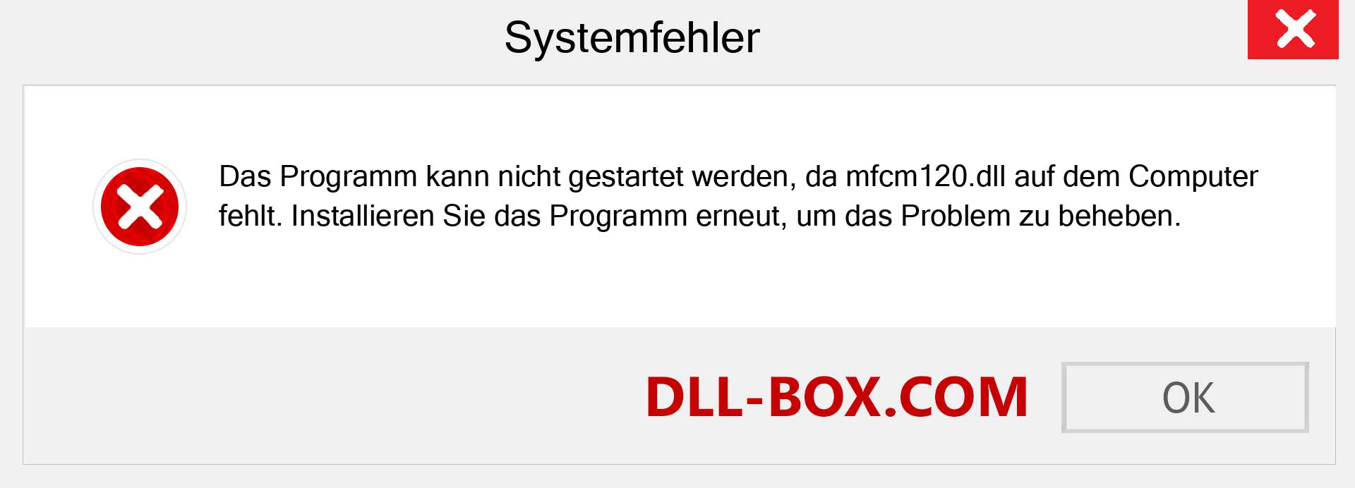 mfcm120.dll-Datei fehlt?. Download für Windows 7, 8, 10 - Fix mfcm120 dll Missing Error unter Windows, Fotos, Bildern